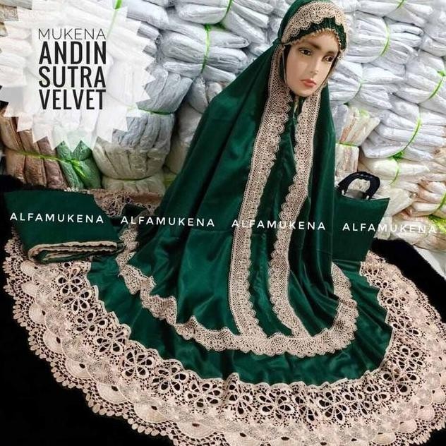 Mukena dewasa andin ikatan cinta jumbo kd full renda seroja terbaru mukena prada keong seroja andin 