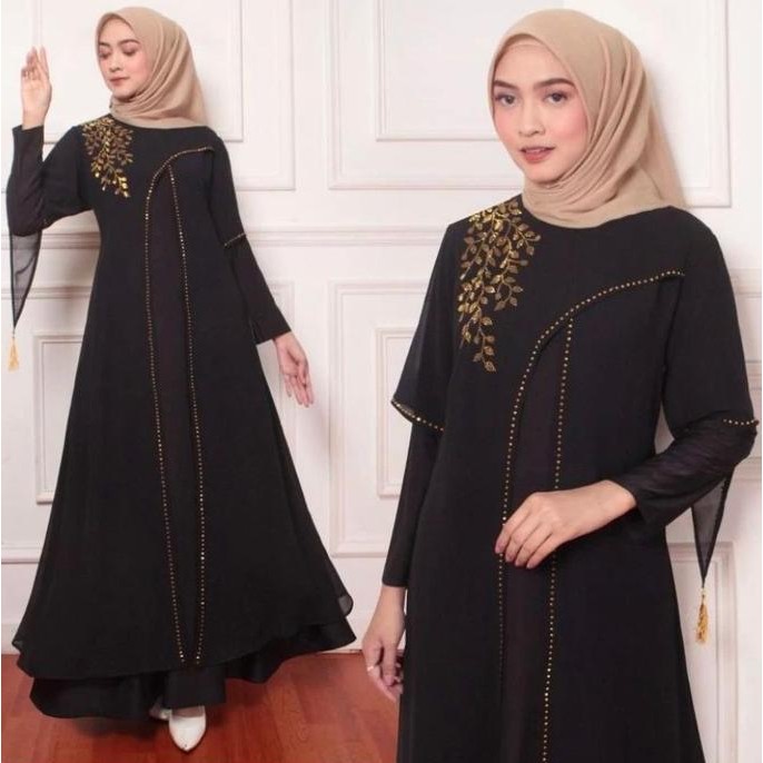 BEST SELLER GALERI SICANTIK - COD - BAJU GAMIS ABAYA TURKEY BUSUI - GAMIS ABAYA PAYET PREMIUM - ABAY