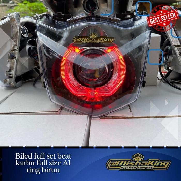 Lampu proji biled beat karbu full set reflektor