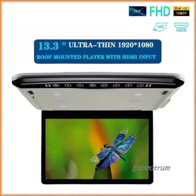 Tv Plafon / Roof 13.3" Ips Screen Full Hd 1080P. Usb, Mmc, Hdmi