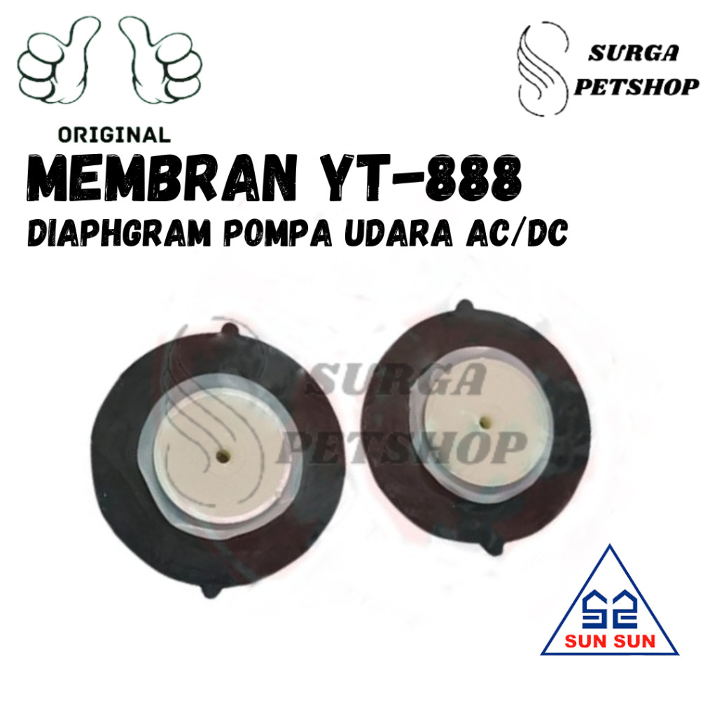 Karet Spare Part Sunsun Membran YT 888 Air Pump Aerator Kolam Ikan Aquarium Diaphgram Pompa Udara Ac
