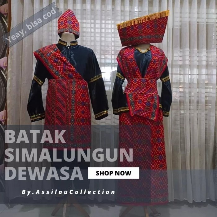 Baju Adat Dewasa Batak Simalungun Satuan ( Cewek/Cowok )