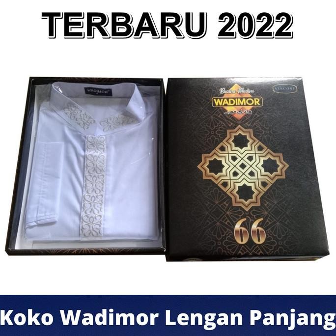 Best Sales Baju Koko Wadimor Lengan Panjang Original Viscose 66 Putih Pria Dewasa Stok Terbatas