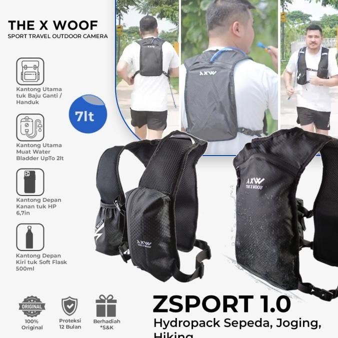 CO Tas Hydropack Sepeda Lari Hiking Outdoor Motor Hydration Pack Tas Trail The X Woof Zsport1