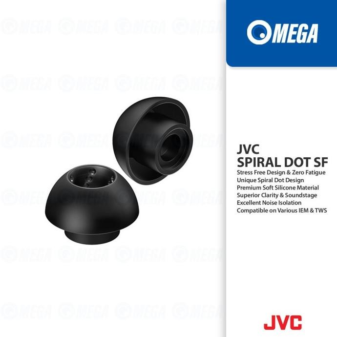 Grosir Jvc Spiral Dot Sf Stress Free Ep-Fx11 Silicone Eartips For Iem & Tws