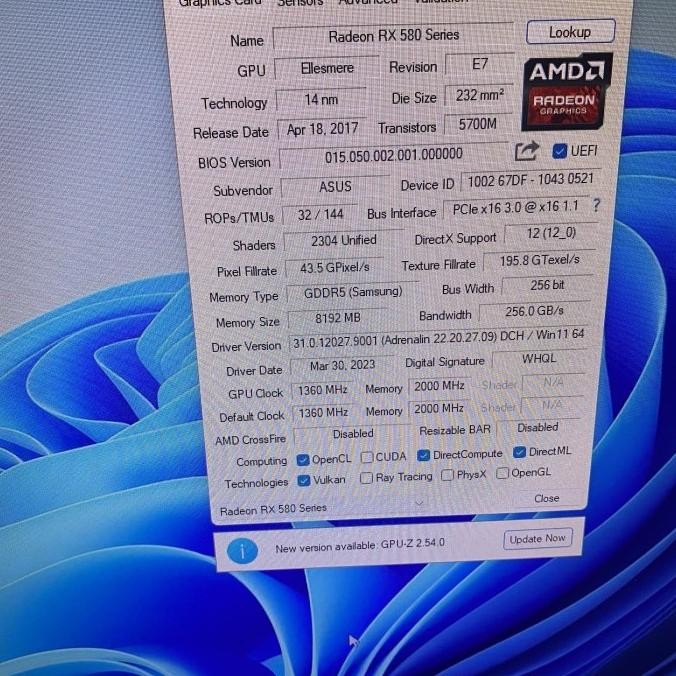 [Goodbest] asus rx580 8gb oc