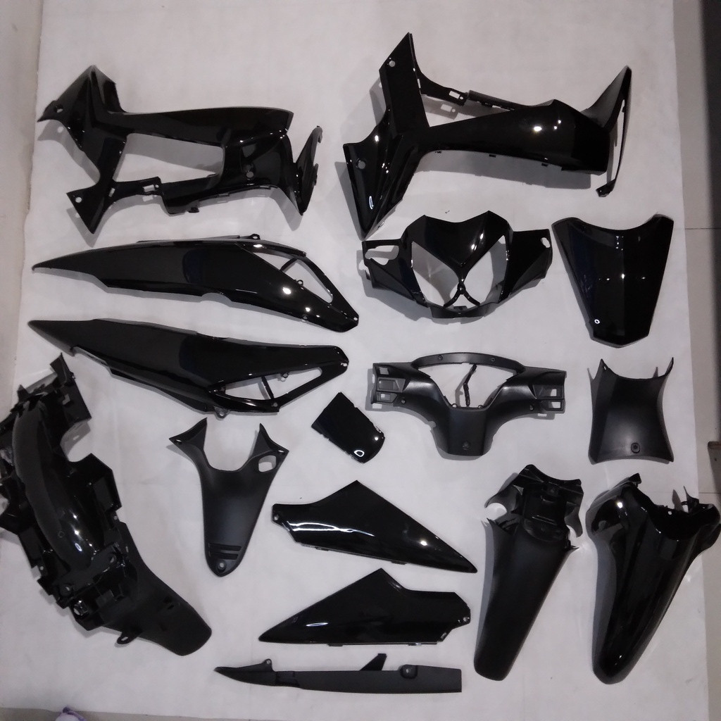 Complete Full SET Body bodi Hitam Honda Supra X 125 Batman 2007 - 2013 ( COMPLETE SET BODY SUPRA X 1