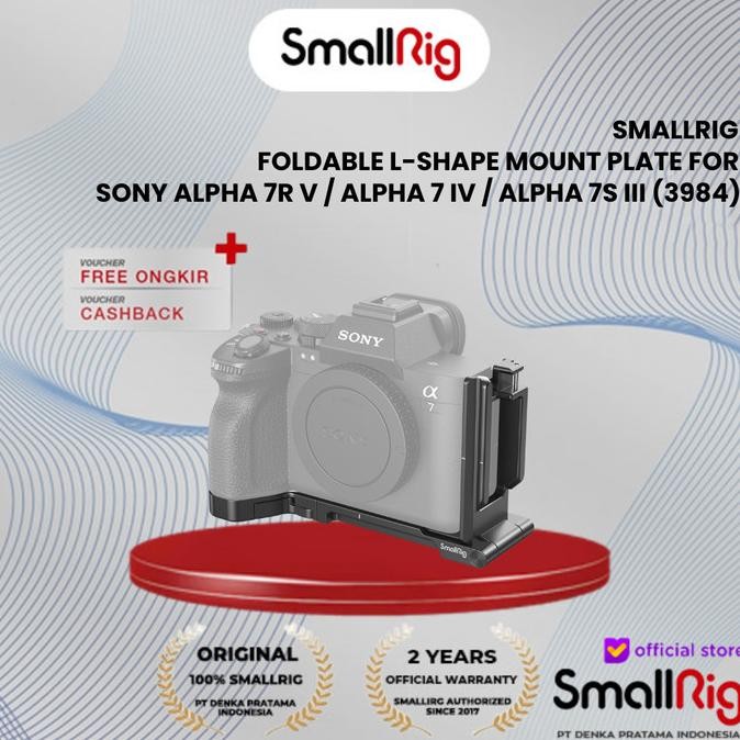 Smallrig Foldable L-Mount Plate For Sony A7R V/ A74/ A7S Iii | Sm-3984 New Stok