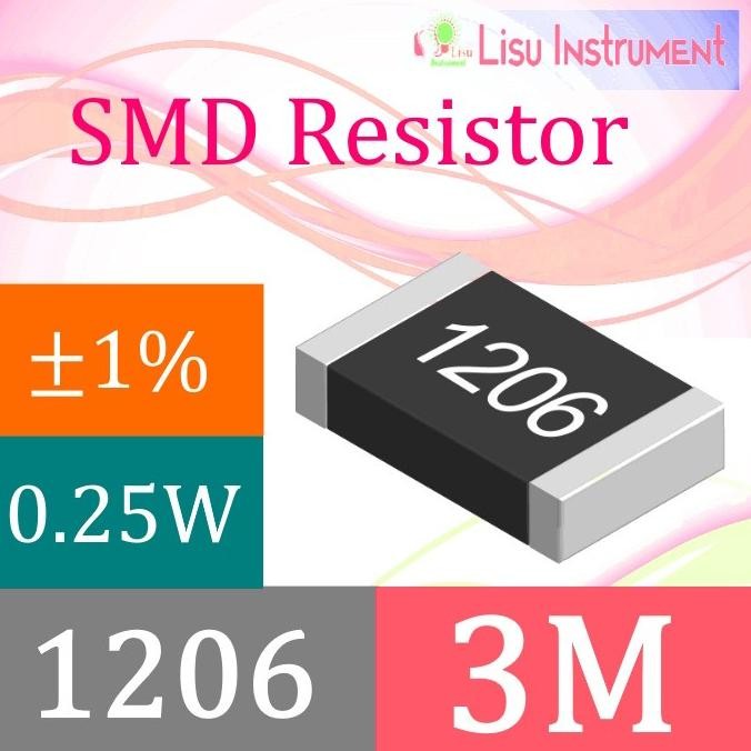 Murah (10) 3M 1206 1% Thick Film Resistors SMD Chip Resistor 3M 3004 lisu992 Murah