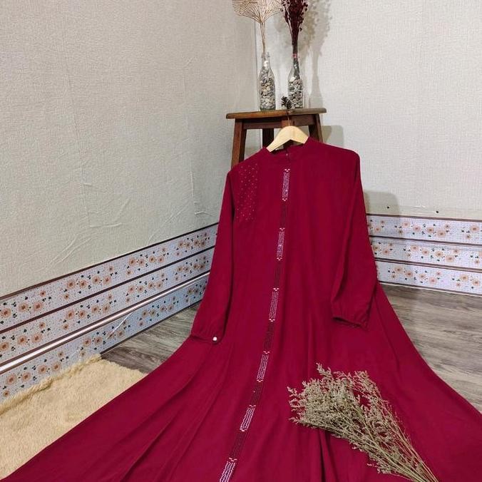 Terbaik Gamis Super Jumbo Ld 130-135-140 ~ Gamis Ceruty Simple Mewah Elegan Panjang Gamis 140 Cm Kan