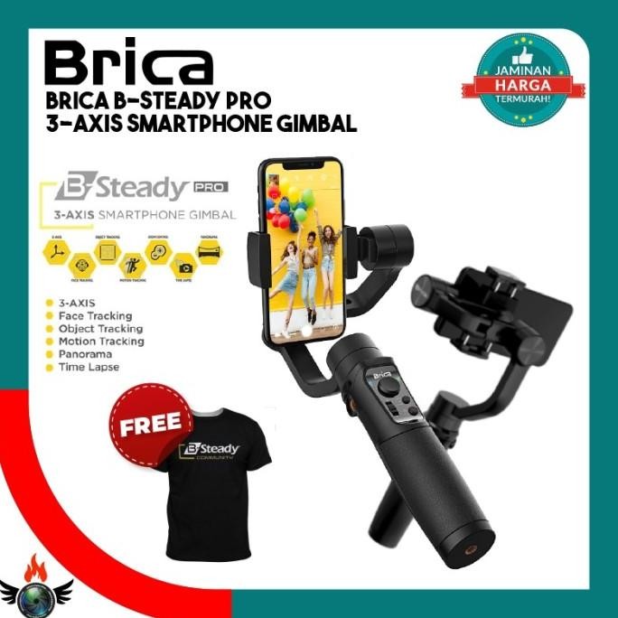 Brica B-Steady Pro 3-Axis Smartphone Gimbal - Steady Pro 2023 New Stok