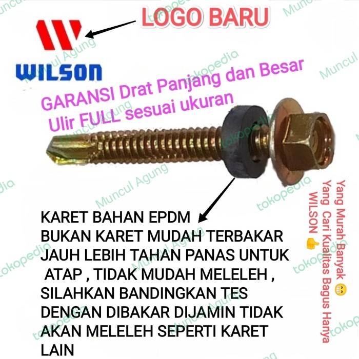 TERBARU! Baut Roofing Baut Baja Ringan Skrup Baja Ringan Skrup Roofing 5Cm 5 Cm