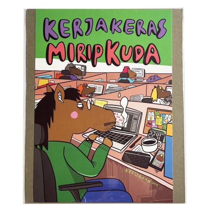 

CO ART PRINT POSTER A3 / A6 KERJA KERAS MIRIP KUDA