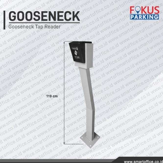 Tiang Gooseneck Tap Reader Rfid Portal Otomatis Perumahan Cat Coating