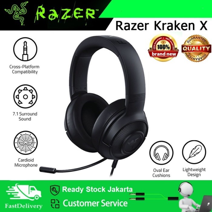 Razer Kraken X KrakenX Headphone Gaming Multi Platform Wired Headset
