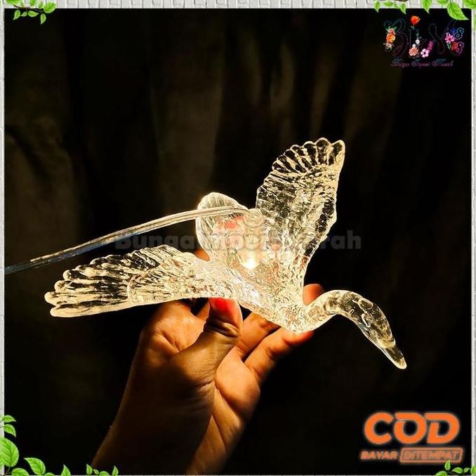 1 set lampu Angsa Akrilik / Acrylic isi 10 - lampu tidur lampu malam - Lampu gantung dekorasi pelami