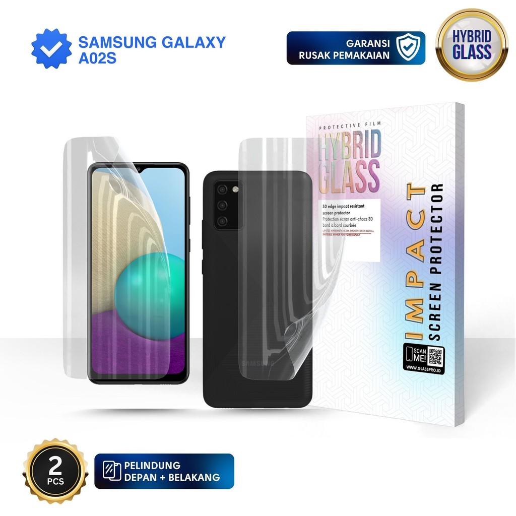 Hybrid Glass For SAMSUNG GALAXY A02S - Full Cover Hydrogel Anti Gores Premium Screen Protector Gloss
