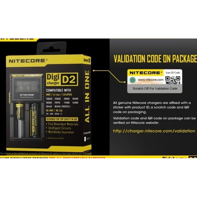 Nitecore D2 Charger Nitecore D2, Nitecore D2 New Stok