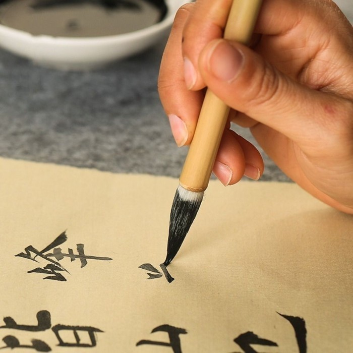 

NEW OIL WATERCOLOR CHINESE CALLIGRAPHY BRUSH WOLF HAIR