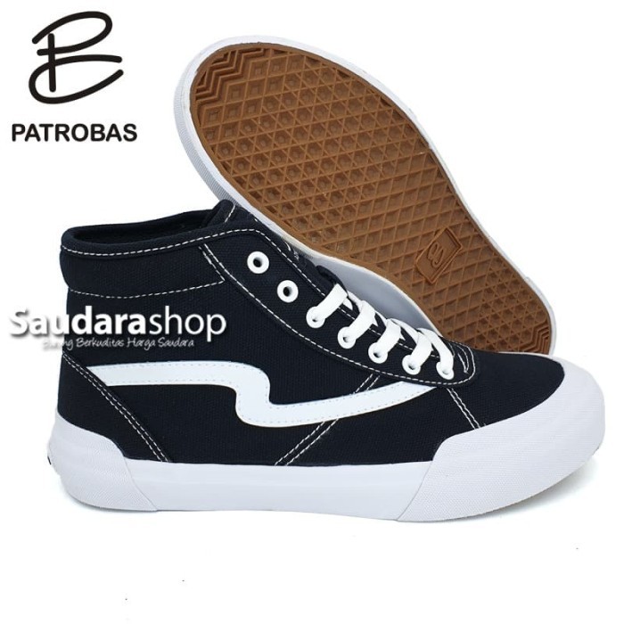 Sepatu Patrobas Ivan High Black White / Patrobas Ivan Hc Black White