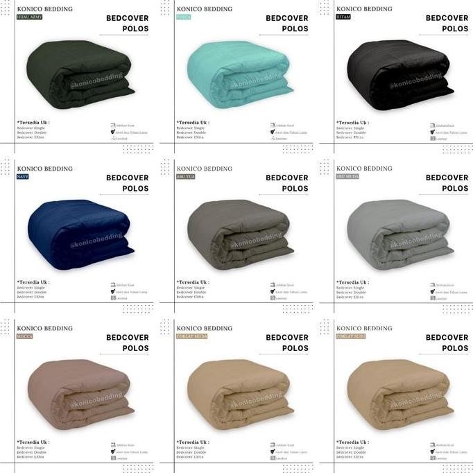 Konico Bedcover Single / Double polos pastel / minimalist korean style polos ( tanpa Sprei ) VOL 1 a