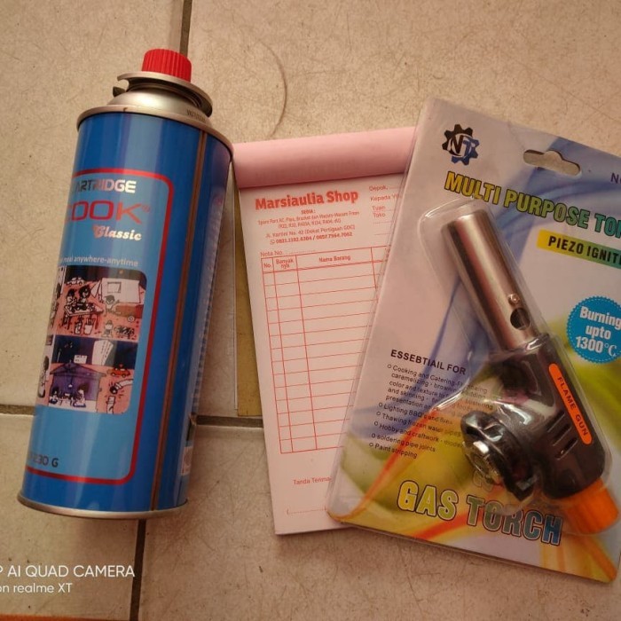 PAKET BUNDLING GAS TORCH DAN HICOOK 230 GRAM BURNING UP TO 1300C KODE 613