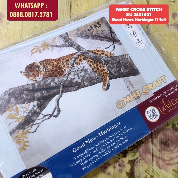 Paket Kristik / Cross Stitch Xiu Crafts 2801501 - Harimau Macan Tiger