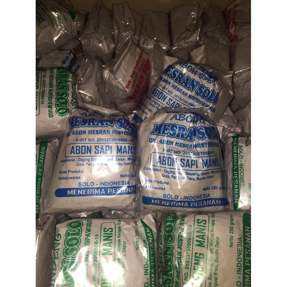 

MESRAN ABON SAPI MANIS 250GR