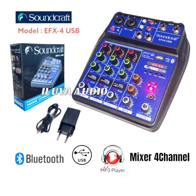 Murah Mixer Audio Mini 4 Chanel Soundcraft Efx4 Promo Murah