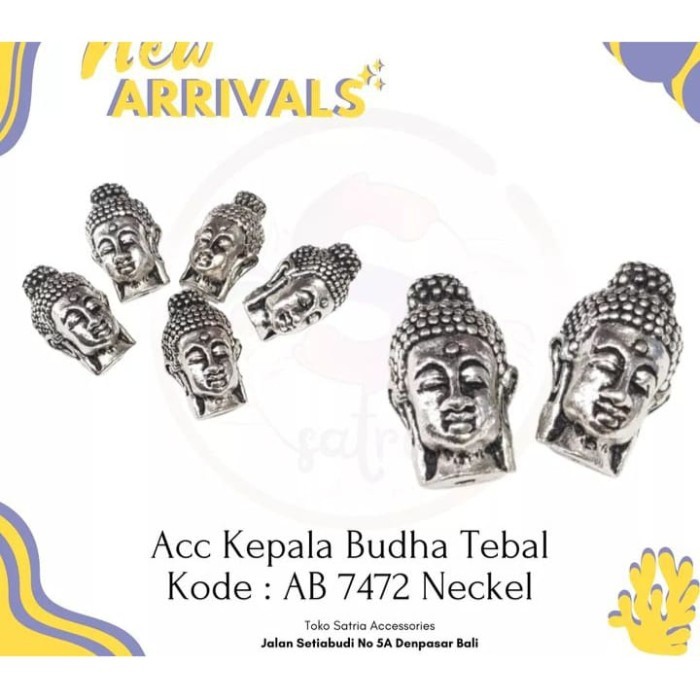 

Acc Xing Budha Ab 7472 Neckel/Acc Charm Kepala Budha Tebal New