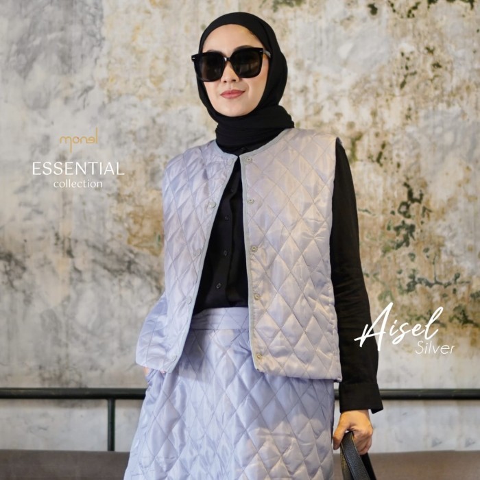 Monel - Atasan / Top / Vest Wanita - Aisel Silver