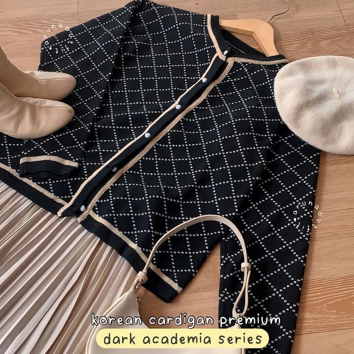 KOREAN CARDIGAN PREMIUM DARK ACADEMIA SERIES BY ARUNAOUTFIT