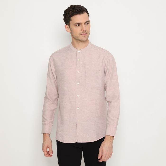 Platini Kemeja Koko Pria Lengan Panjang Katun Pink 961125