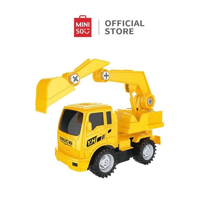Product Laris Miniso Mainan Kendaraan Rekayasa Mainan Mobil Mainan Excavator Crane