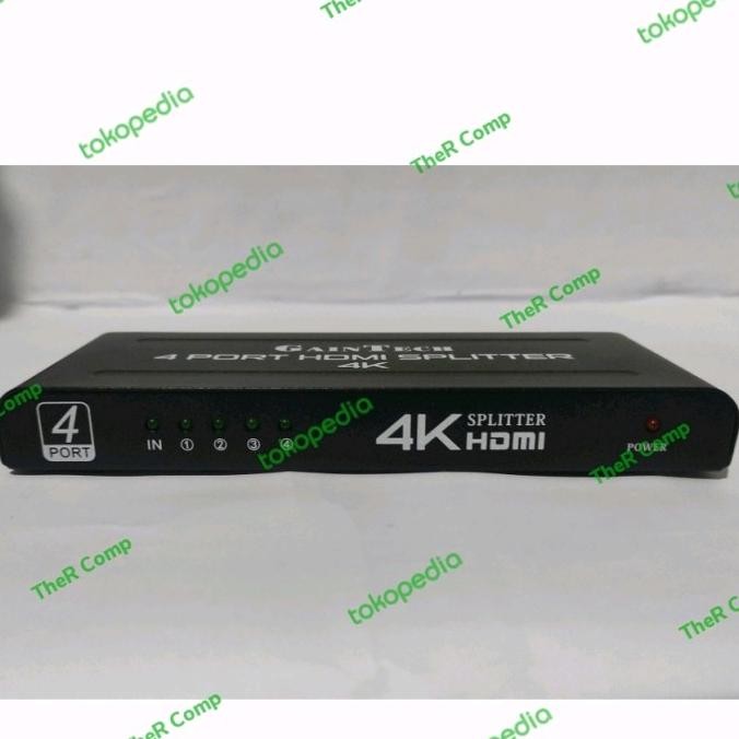 Hdmi Splitter 4 Port Gaintech Adaptor