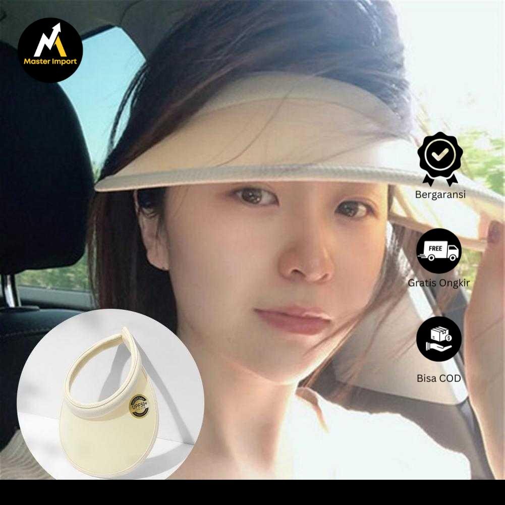 SANWOOD Topi Pantai Anti UV Wanita Sun Visor Hat PVC Breathable - SAN-21
