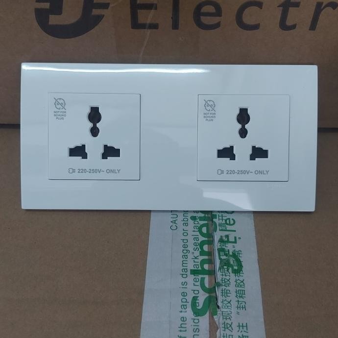 Stop Kontak Universal 2Gang Schneider