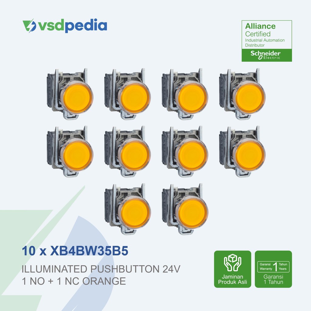 ILLUMINATED PUSHBUTTON XB4BW35B5 x 10