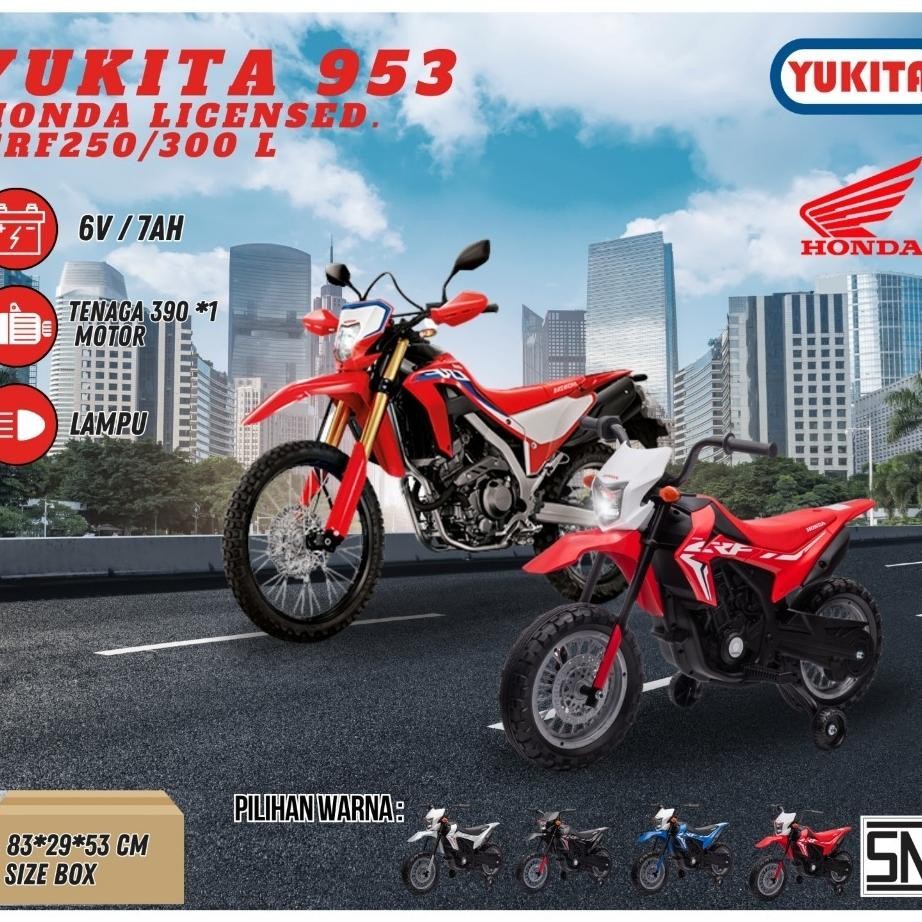 Mainan Ana Motor Ai Yuita 953 Trail Licened Honda Crf 250300L Merah