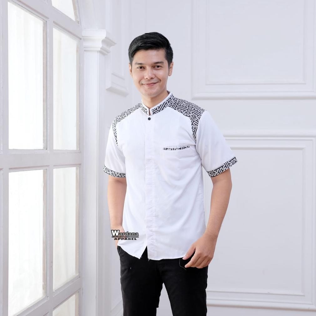 Murah Baju Koko El Rumi Baju Koko Muslim Pria Lengan Panjang/Pendek Babul Musthofa Pakaian Pria Koko