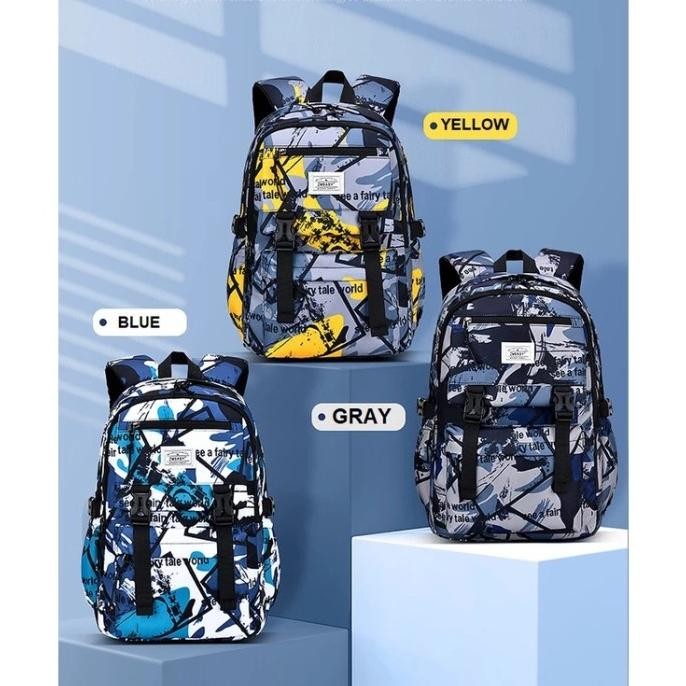 TERMURAH - Tas Sekolah anak Laki-Laki SD SMP SMA/Tas Ransel Anak Anti Air Premium