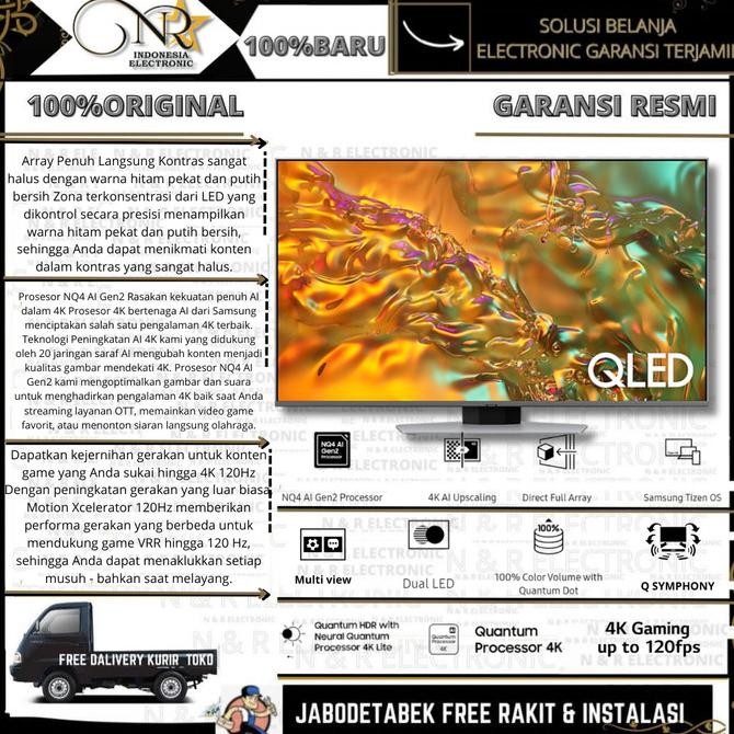 TERMURAH - SAMSUNG 65Q80D - QUANTUM HDR FULL ARRAY 4K 120Hz SMART TV QLED 65'INCH 2024 - QA65Q80DAKX