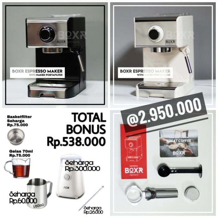 EKSLUSIF MESIN KOPI ESPRESSO COFFEE MAKER ORIGINAL BOXR ESPRESSO ALAT ESPRESSO