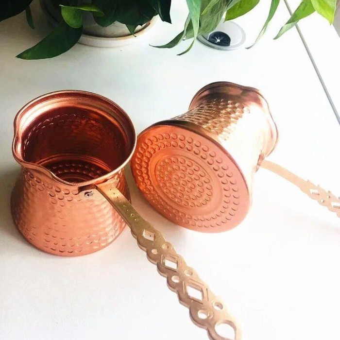 TERBATAS Turkish Copper Coffee Pot 330ml Ibrik Kopi Turki Tembaga Alat Kopi Pemanas Turkish Coffee