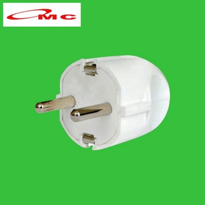 Broco Steker Arde 13310 Putih Bulat Original Kepala Colokan Listrik 2 Kaki Broco Steker Arde Art. 13