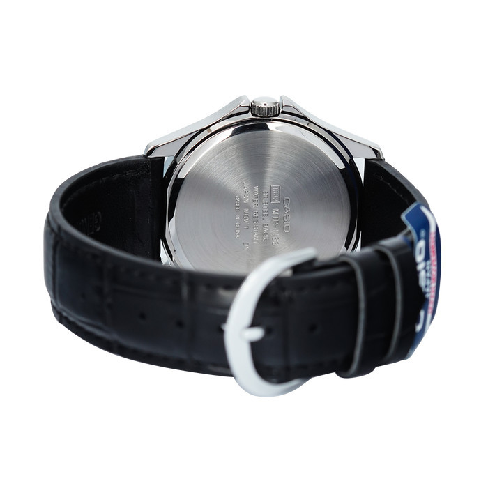 Tebaru Jam Tangan Pria CASIO MTP-1183E-7B Enticer White Dial Black Leather Berkualitas