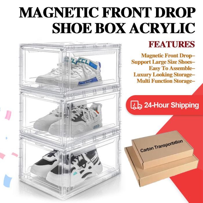 terbaru  kotak sepatu kotak sepatu akrilik kotak sepatu stackable transparan akrilik box sepatu