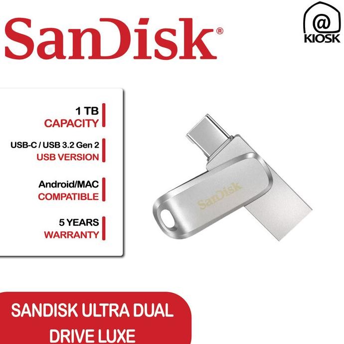 CO Sandisk OTG Luxe 1TB / USB Type-C 3.2 Ultra Dual Drive Luxe / Sandisk Flashdisk OTG 1TB