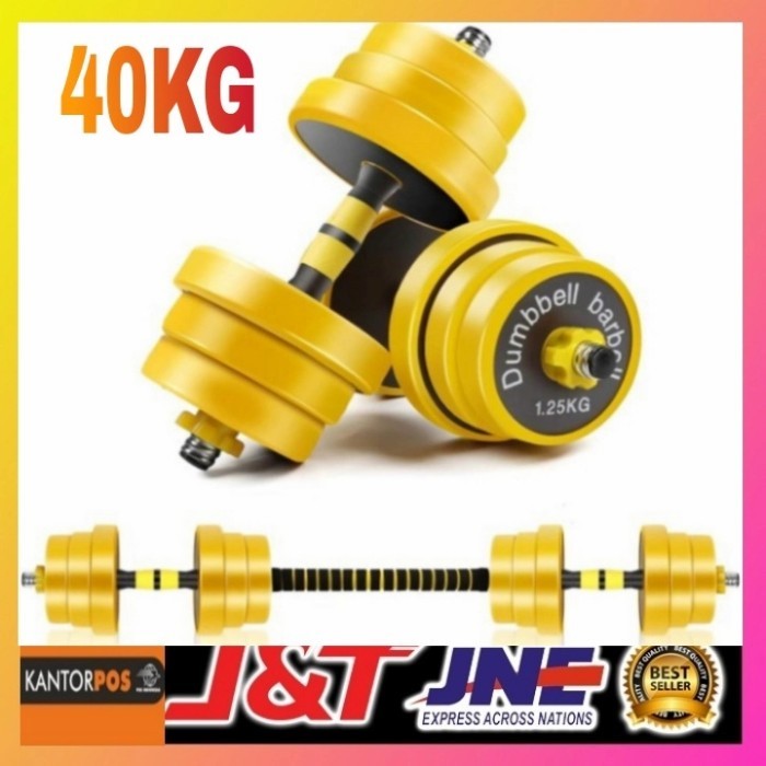 Nadia Dumbell Set 40Kg-Rubber Dumbell Set-Barbell Set-Dumbel Set