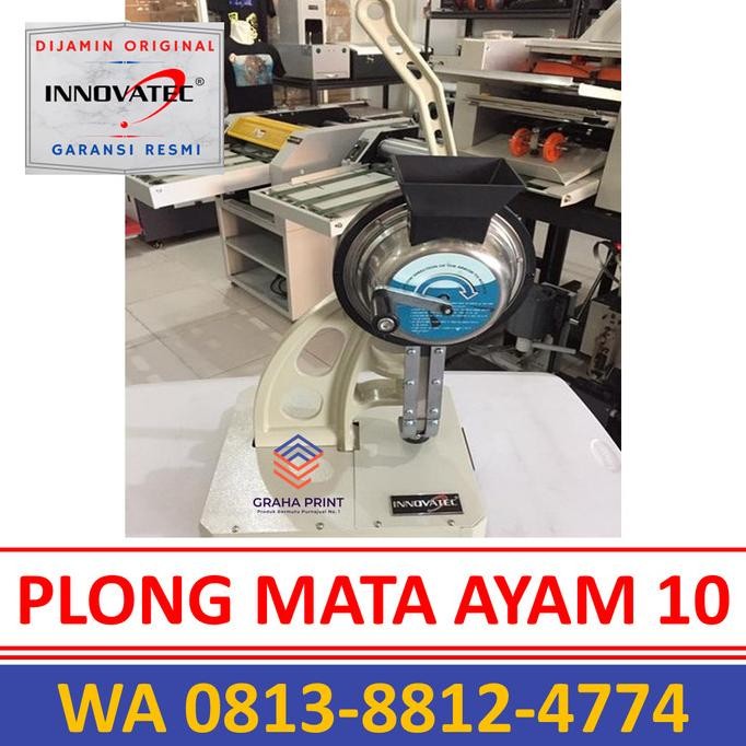 

READY MESIN MATA AYAM 10 MM ALAT PLONG PEMBOLONG BANNER SEMI AUTO INNOVATEC